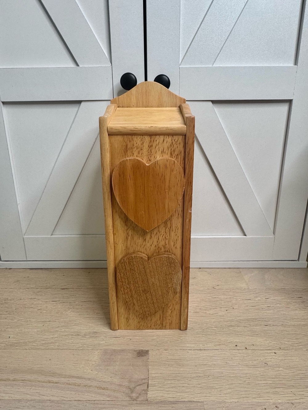 Vintage Cottage core Solid Wood Tower Jewelry Storage Box